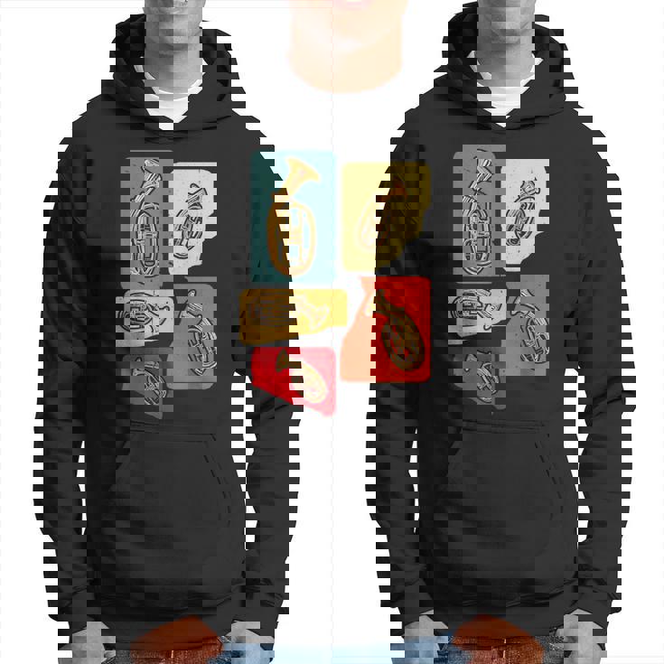 Creative Tenor Horn ビンテージ レトロ アートワーク テナーホルン奏者 パーカー