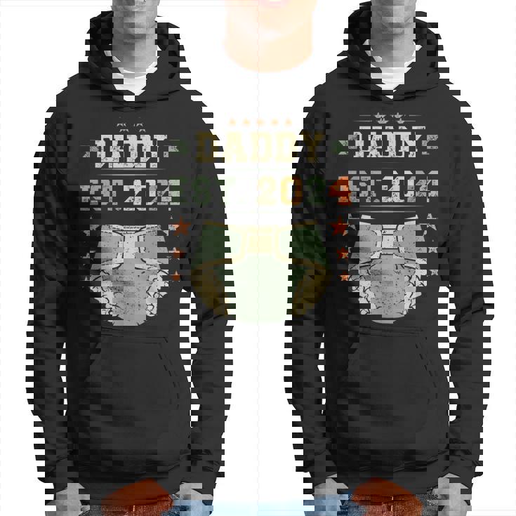 Daddy Est 2024 年生パパ 新米パパ 初めてのパパ 若いパパ パーカー