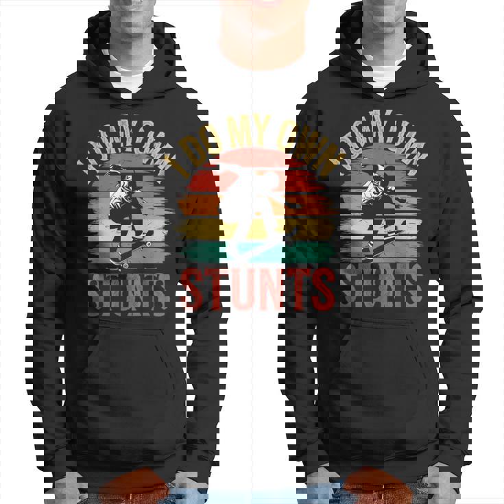 I Do My Owntunts 面白いスケートボード ヴィンテージスケートボード パーカー