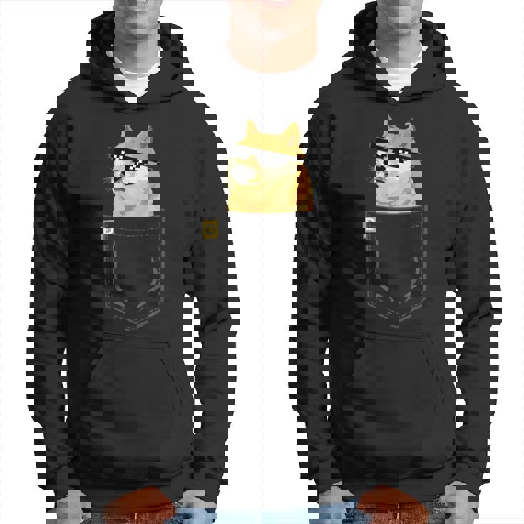 Doge コインロゴシャツ フェイクポケットシャツ Dogecoin To The Moon パーカー