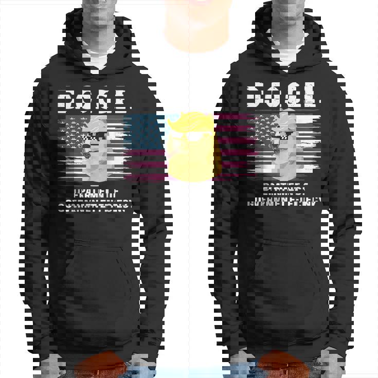 Doge 政府効率省 トランプ柴犬 パーカー