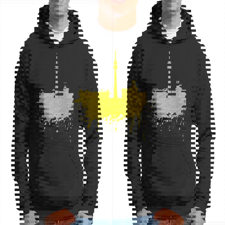 Dortmundkyline ドルトムントのスカイライン 黄色い絵 ドルトムント好きにはたまらないファンアート パーカー