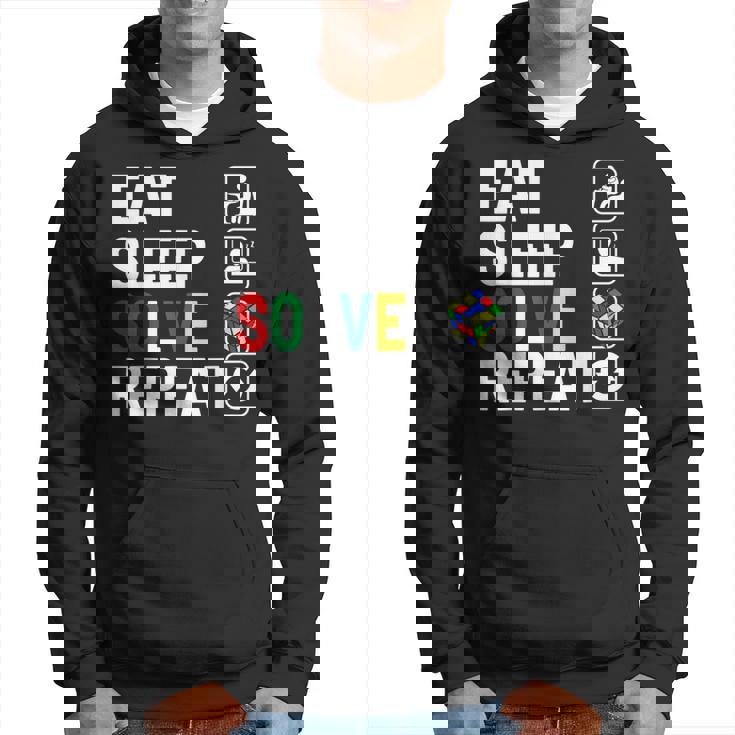 Eatleepolve Repeat キューブゲーム ルービックtシャツ パーカー