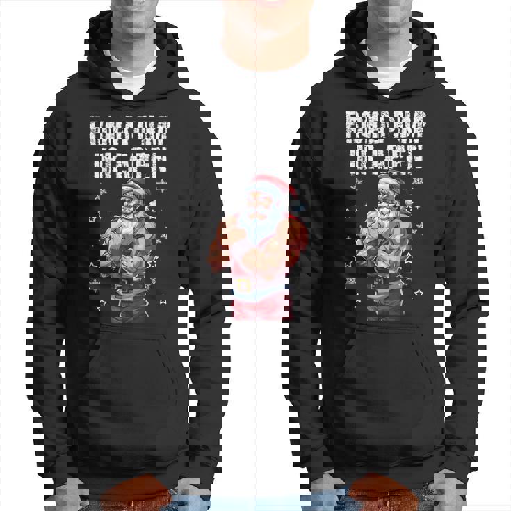 Frohen Pump Ihr Lappen 筋肉質サンタジム パーカー