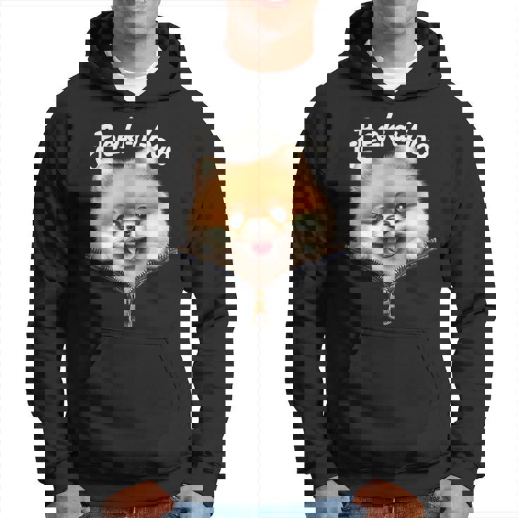 Peek-A-Boo ポメラニアン パーカー