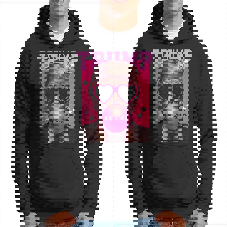 Trump 2024 メガネ&バブルガム ピンク パーカー