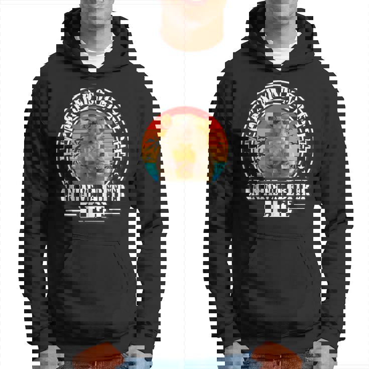 Work Hard Better Life Retrointage Pet Rat Lover パーカー