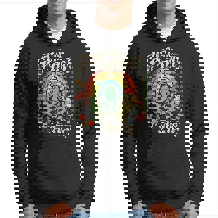 Gay The Pray Away レインボー 面白い ミーム カエル Lgbt プライド Lgbtq パーカー