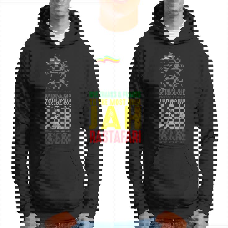 Give Thanks & Praises Jah Rastafari レゲエ ラスタ ウェア パーカー