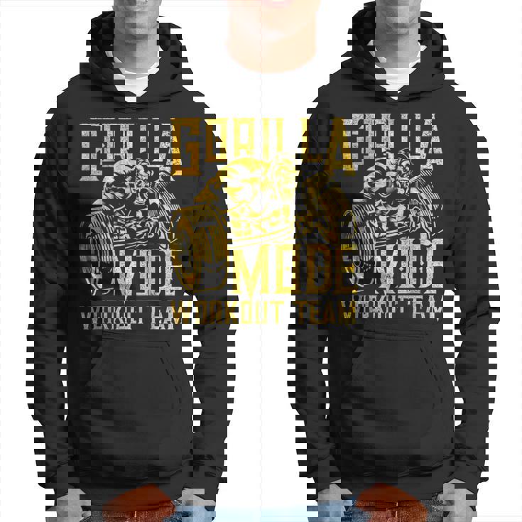 Gorilla Mode ワークアウト チーム ダンベル ビースト ジム フィットネス ゴールド パーカー