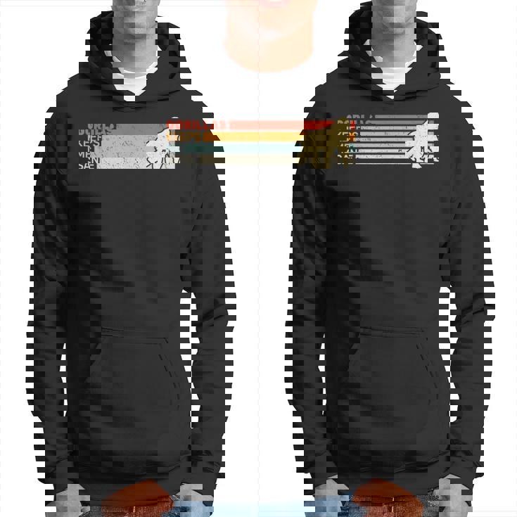 Gorillas Keep Meane Animal レディース ゴリラ ヴィンテージ 男性用 パーカー