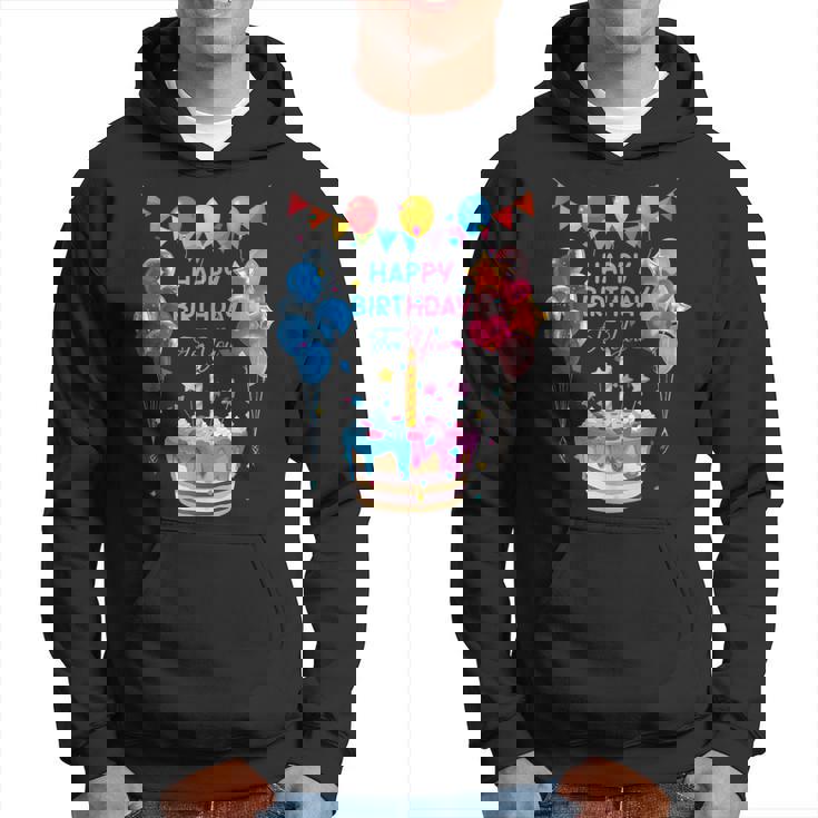 Happy Birthday To You ケーキとバルーンパーティー パーカー