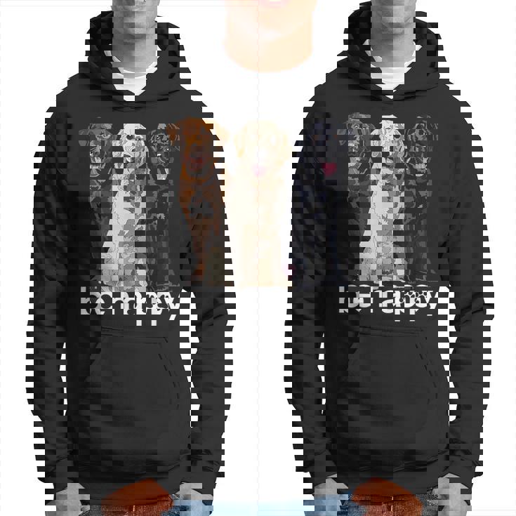 Be Happy ラブラドールレトリバー ゴールデンブラックブラウン チョコレートラボ パーカー