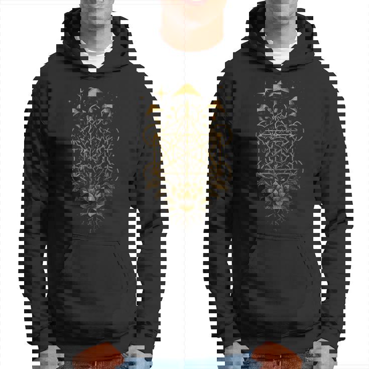Hongos Flor Geometríaagrado Bosque Raíces Estrellas Sudadera