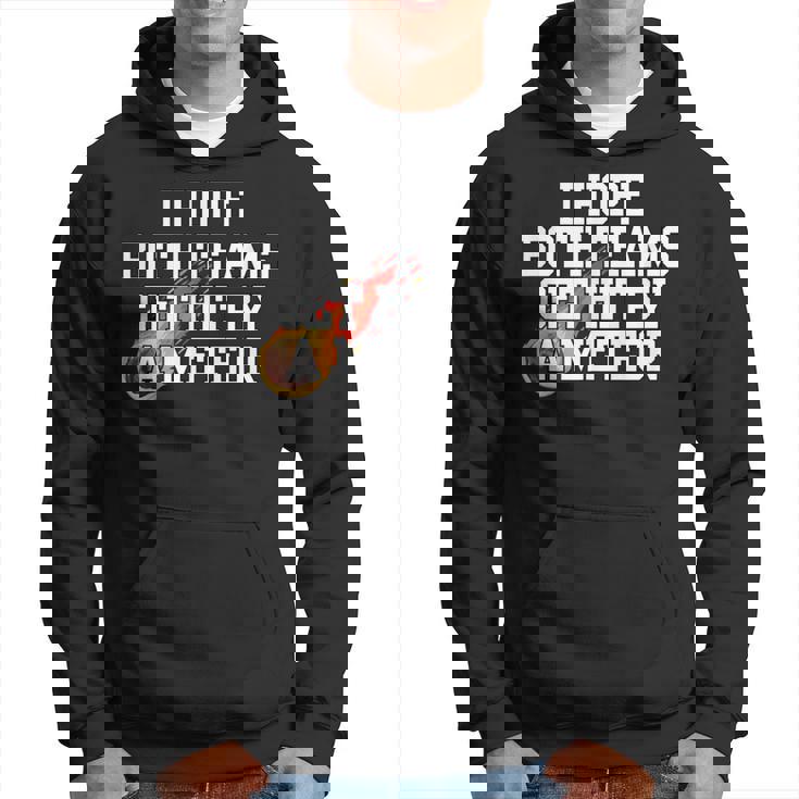 I Hope Both Teams Get Hit With A Meteor Lose メンズ レディース パーカー