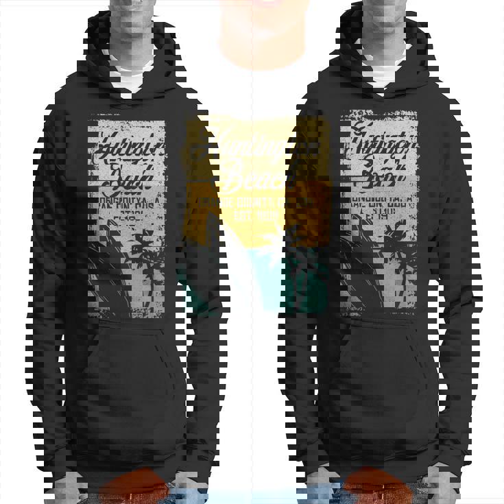 Huntington Beachurf City California アンティーク調サーフィン パーカー