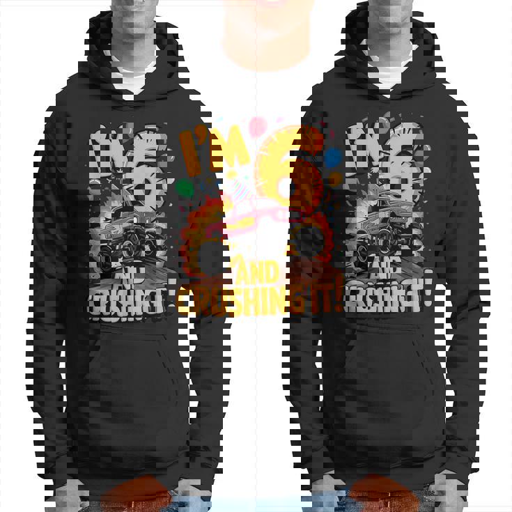 I'm 6 And Crushing It モンスタートラック 誕生日 パーカー