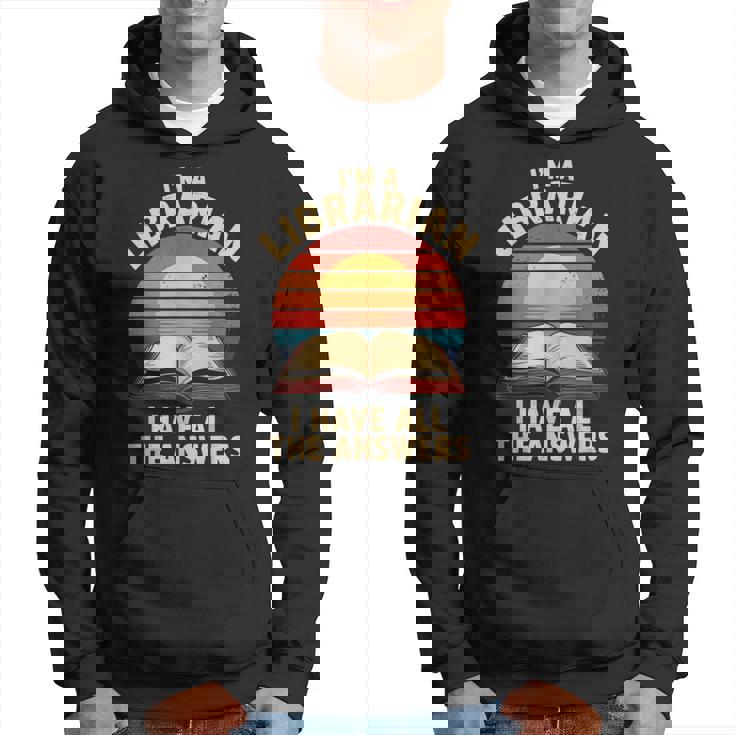 I'm A Librarian I Have The All Answers Retro Librarian パーカー