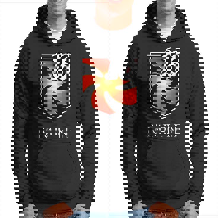 I'm Fine 脆弱性スタックス ファンタジー Mmorpg パーカー