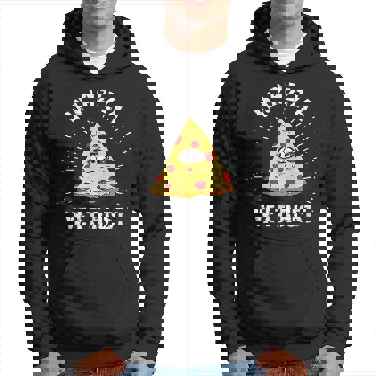 In Pizza We Trust Alleeing Eye Illuminati Faith パーカー