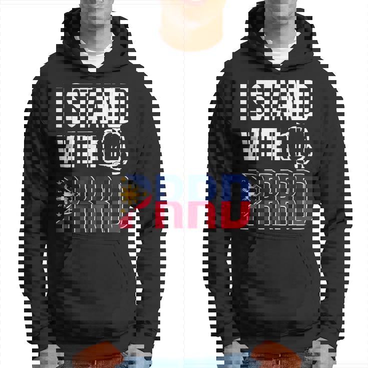 Itand With Prrd Du30 サポーター フィリピン国旗拳ポンプ パーカー