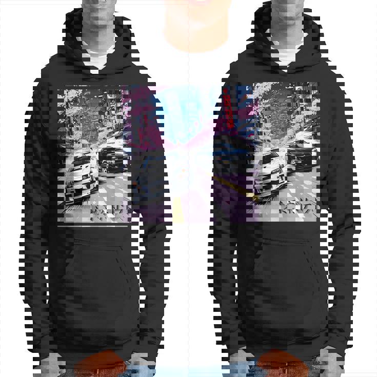 Jdm レースカーズ 東京ストリート ドリフト アニメ風 桜 パーカー