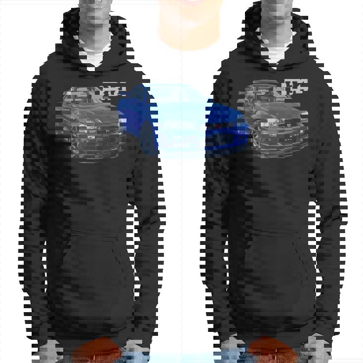 Jdm 車 R34 ベイサイド ブルー-Spec Ii パーカー