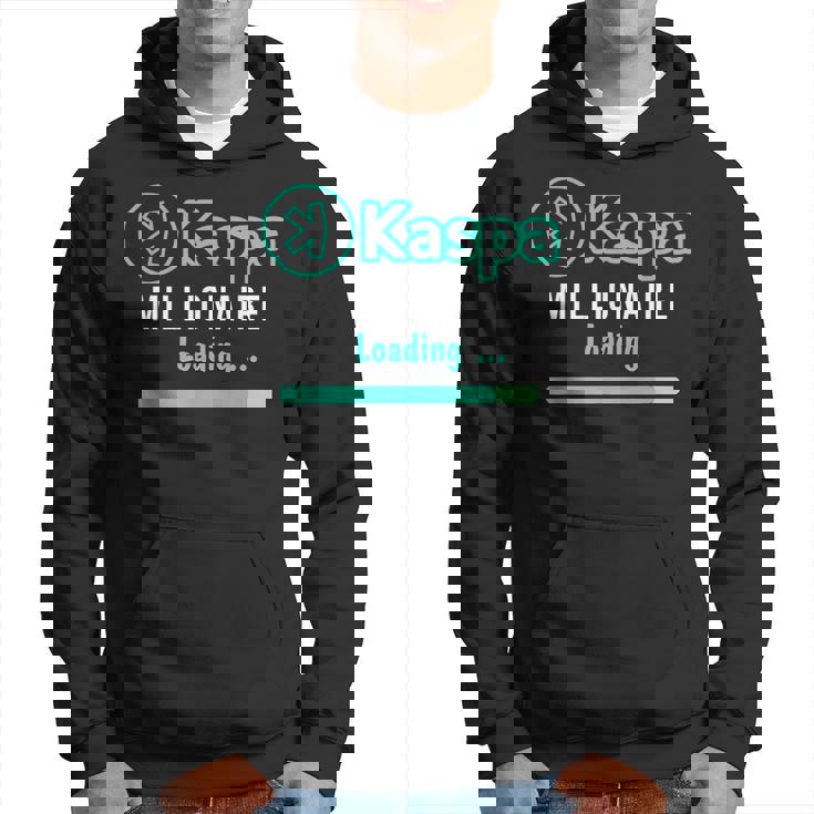 Kaspa 暗号通貨ミリオネア ローディング デジタルブルラン Kaspa Miner パーカー