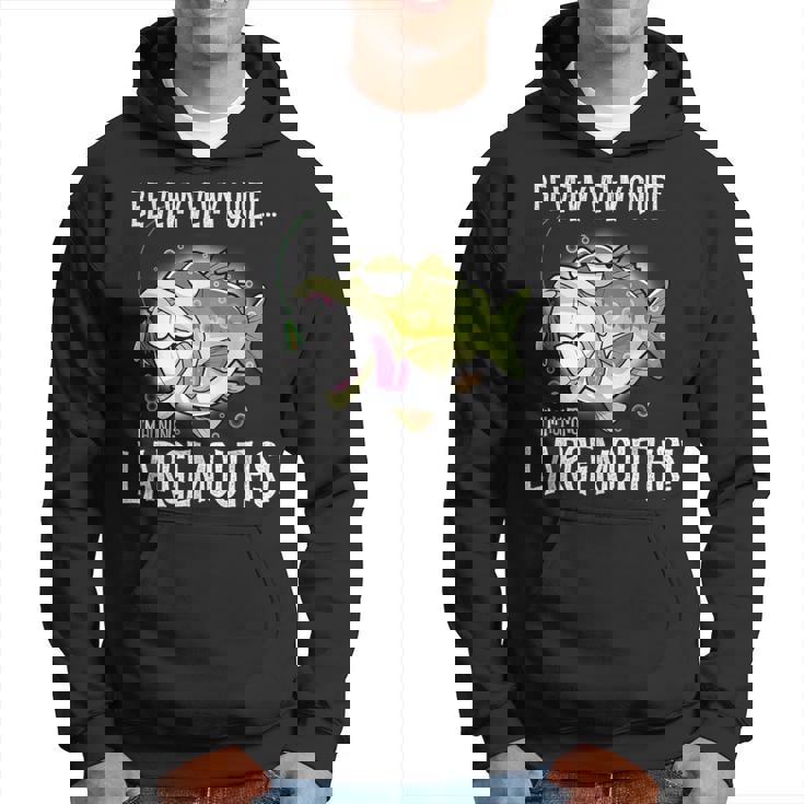 Largemouth Hunter 面白いビッグバス釣りユーモア パーカー