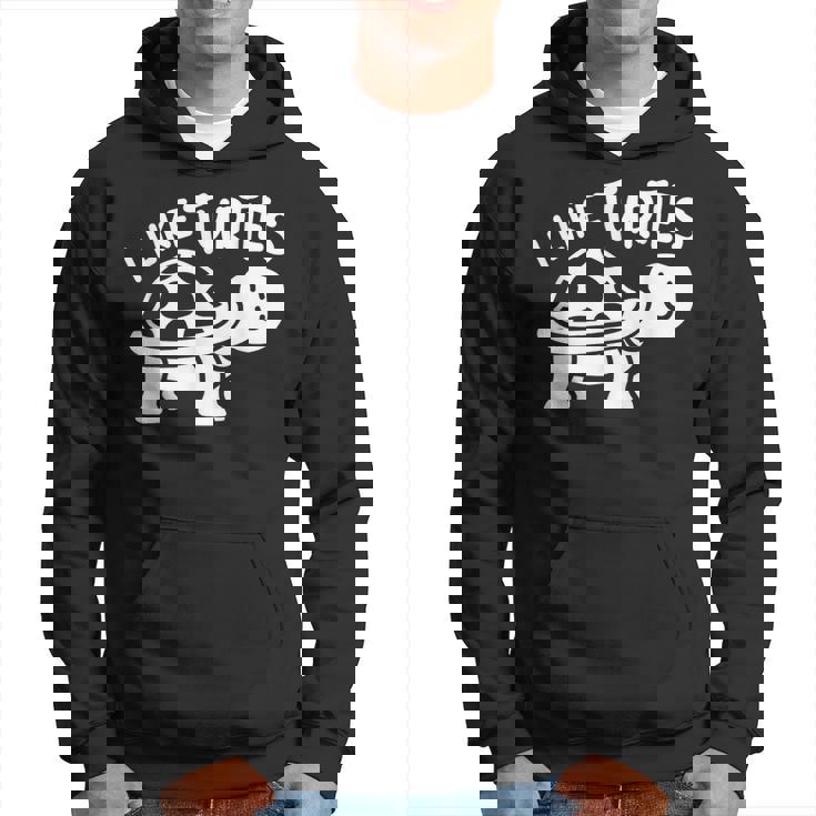 I Like Turtles かわいい 亀 愛 亀 海 動物 好き パーカー