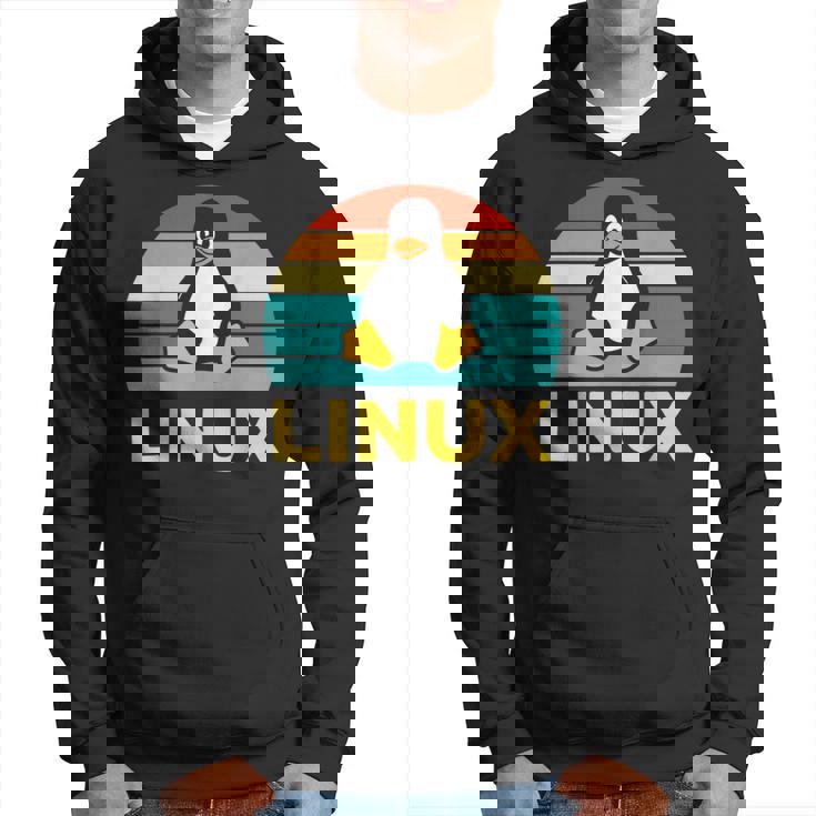 Linux レトロ ヴィンテージ ペンギン オタク ペンギン オペレーティング システム オタク パーカー