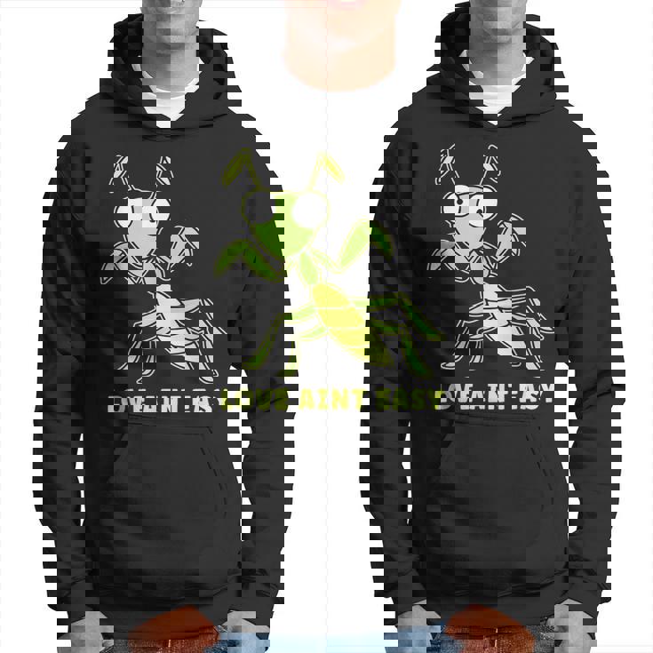 Love Ain't Easy カマキリ ユーモア 昆虫 恋人 ジョーク パーカー