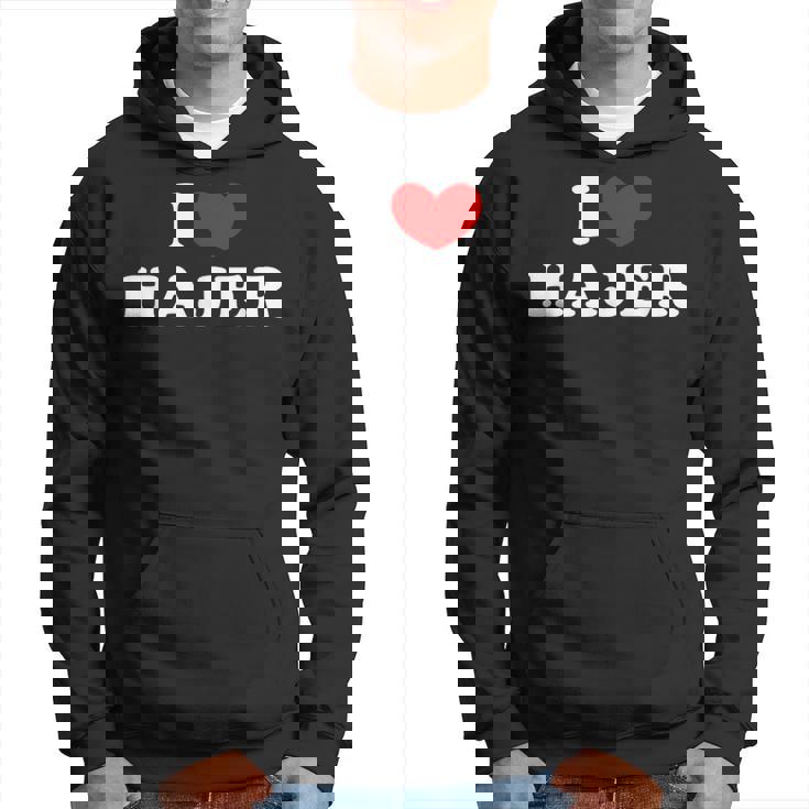 I Love Hajer 私は愛する Hajer パーカー