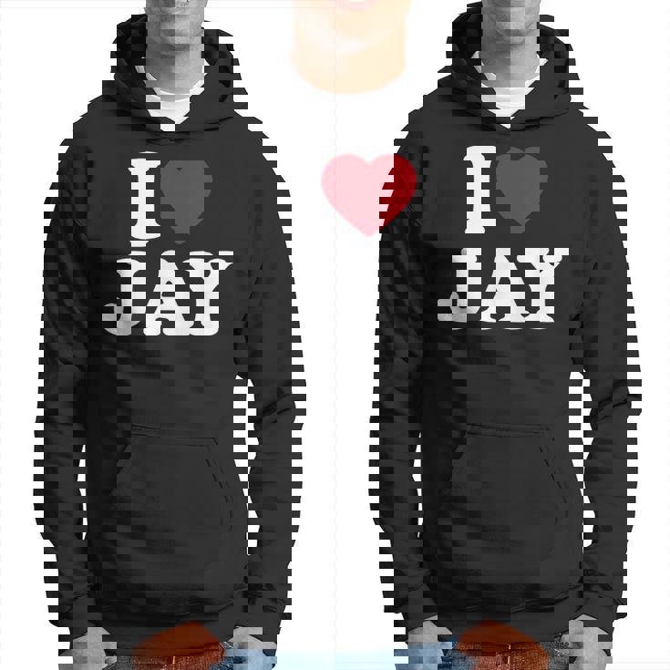 I Love Jay I Heart Jay レッドハート パーカー