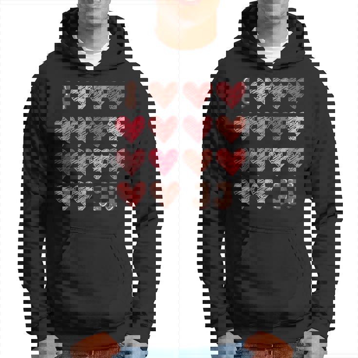 I Love Jj シャツ ハート グルービー パーソナライズ Jj パーカー