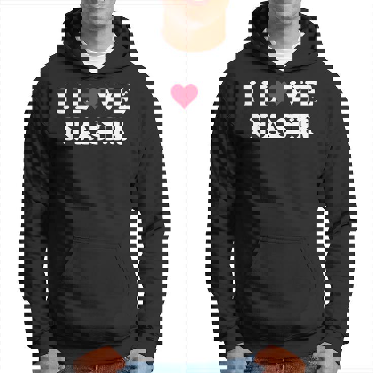 I Love Nasir マッチング ガールフレンド&ボーイフレンド ナシル名 パーカー