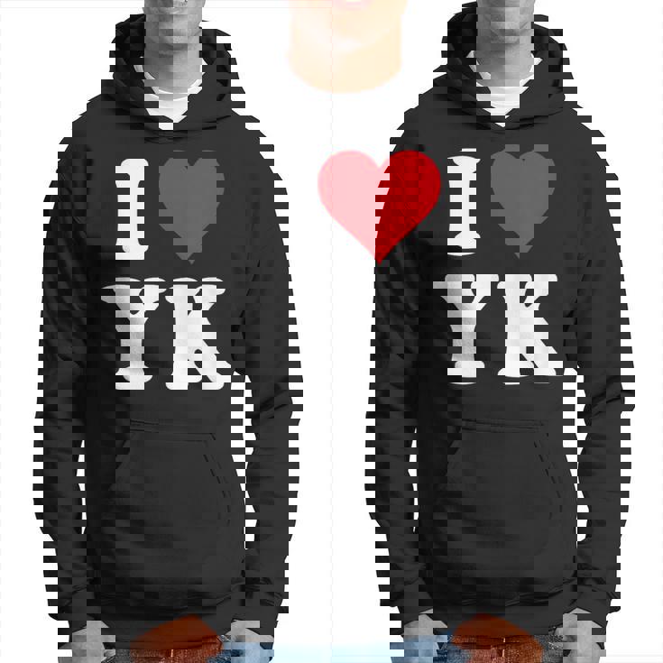 I Love Yk Initials I Heart YK First Last Name Y K パーカー