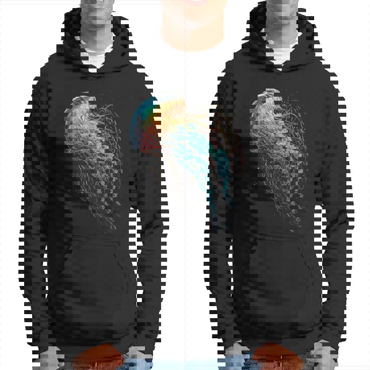 Medusas Fantasía Colorido Animal Arte Gráfico Medusas Sudadera