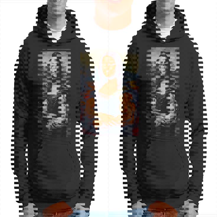 Mona Lisa 上腕二頭筋 ボディービル ジム ワークアウト 面白い モナリザ パーカー