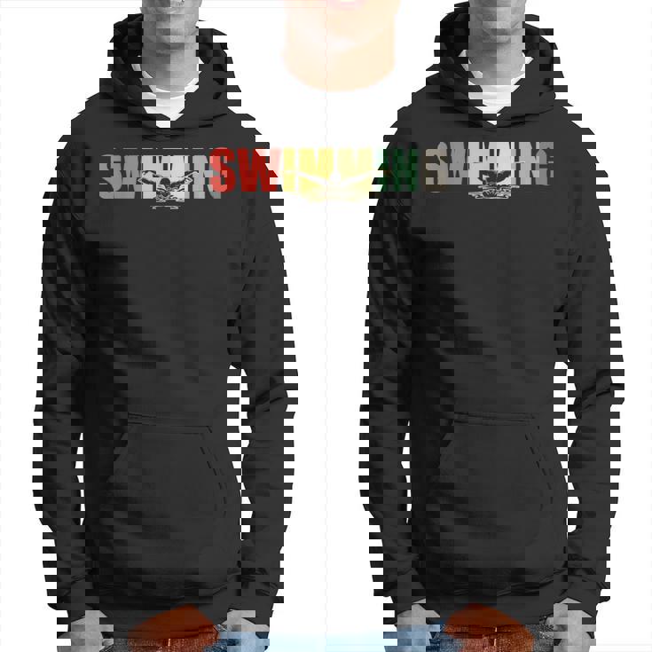 Natación Nadar Deporte Retro -Intage Brazada Nadador Sudadera