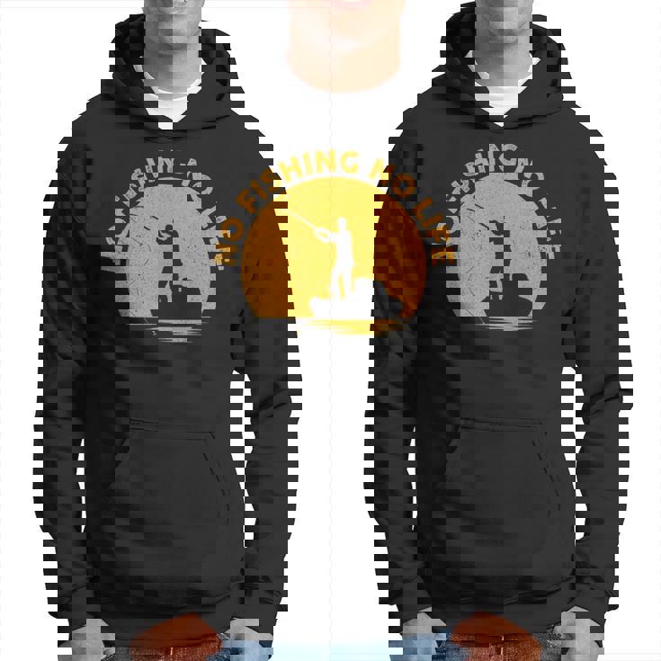 No Fishing No Life 釣り フィッシング ロゴ プリント パーカー