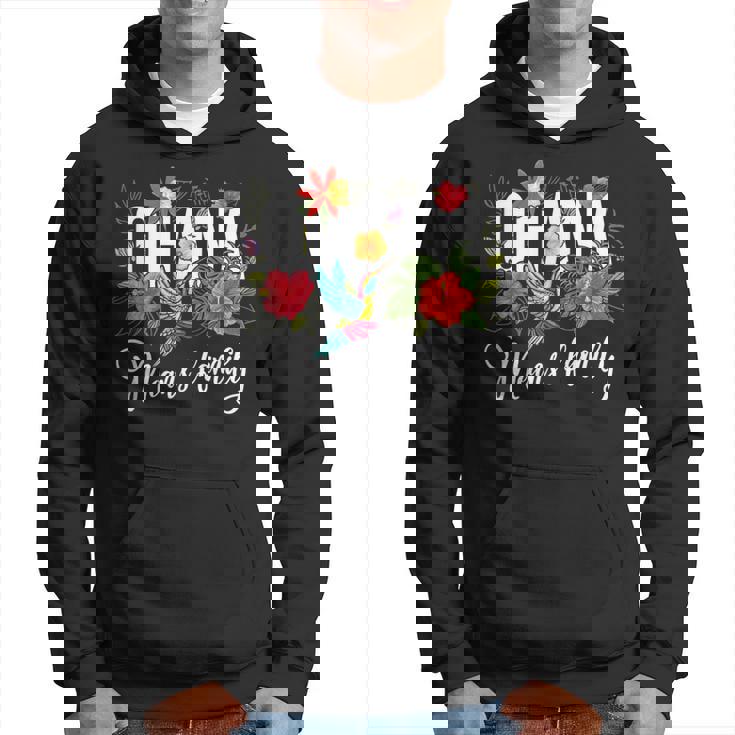 Ohana Means Family ハワイ ハイビスカス 花 70年代 レトロ ハワイアン パーカー