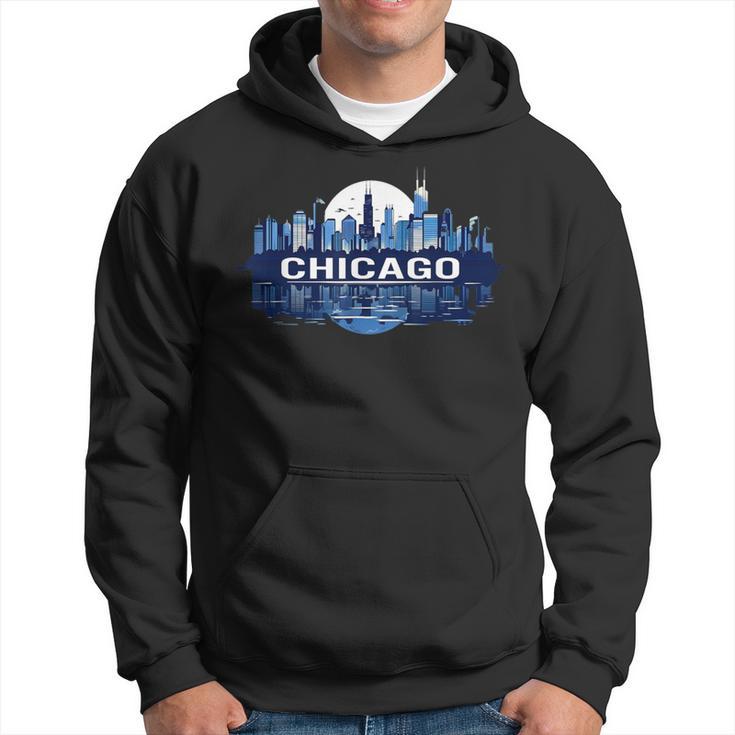 Panorama Du Centre-Ville De Chicago Sweat à capuche
