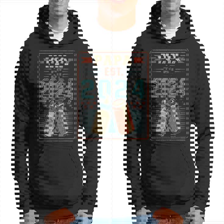 Papa Est 2024 初めてのパパ 父の日 新しい父親の父性 パーカー