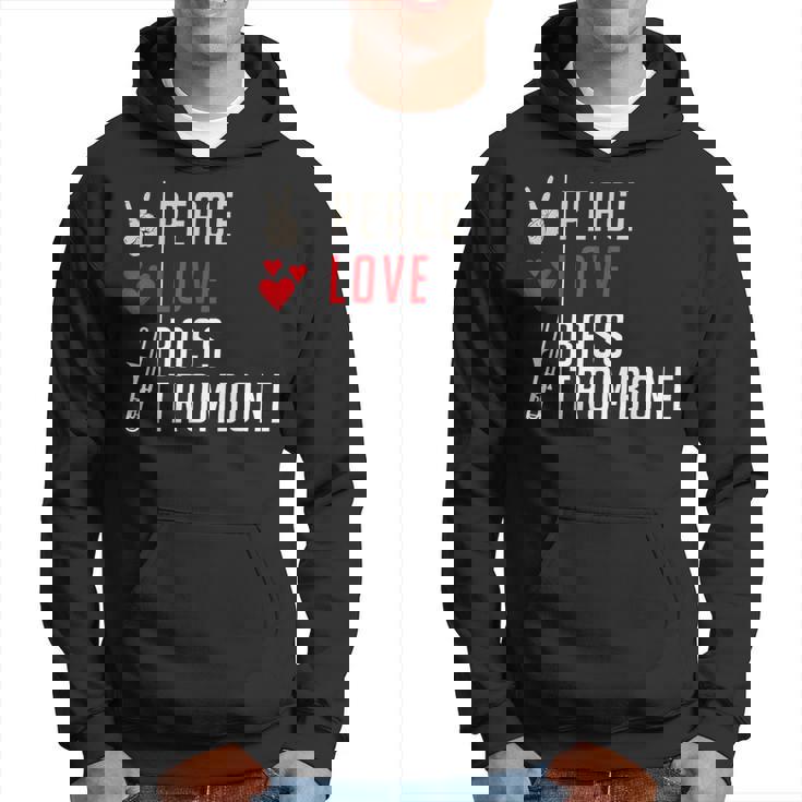 Peace Love Bass トロンボーン楽器 バス トロンボーン奏者 パーカー