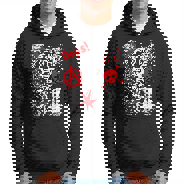 Punk's Not Dead ブラック&レッド パーカー