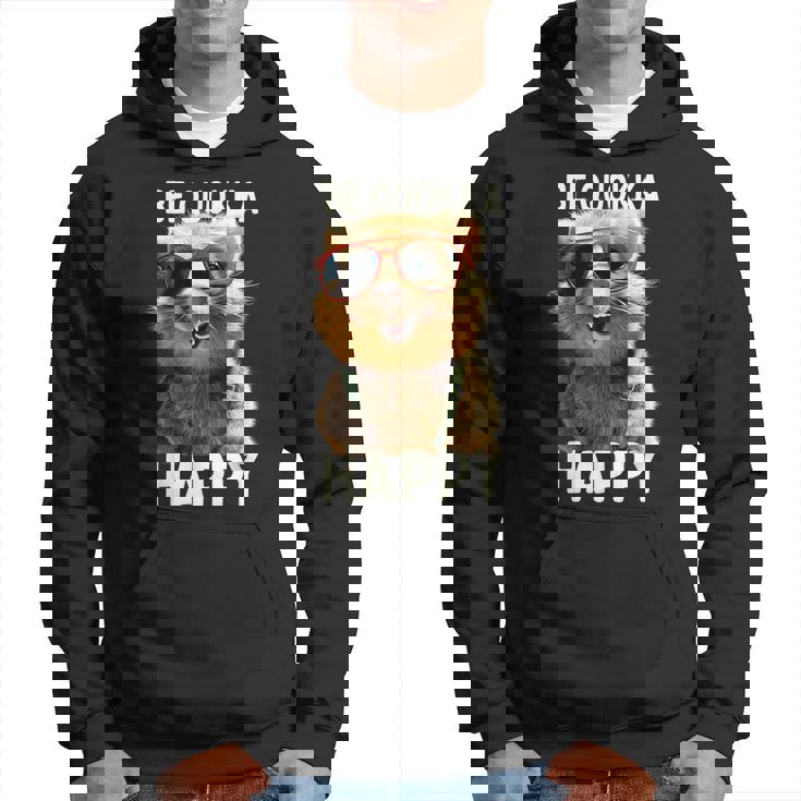 Be Quokka Happy クオッカ・ビー・クオッカ・ハッピー＆クオッカとスマイル パーカー