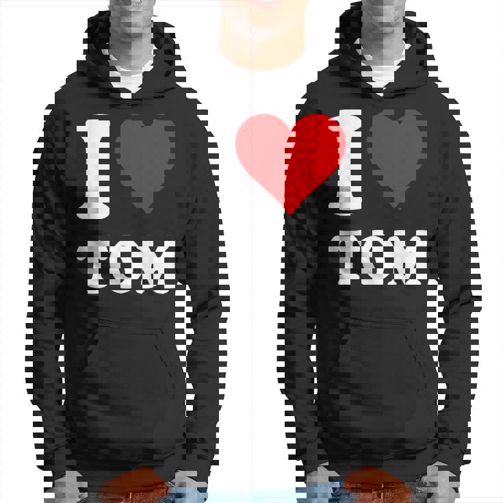 Red Heart I Love Tom パーカー