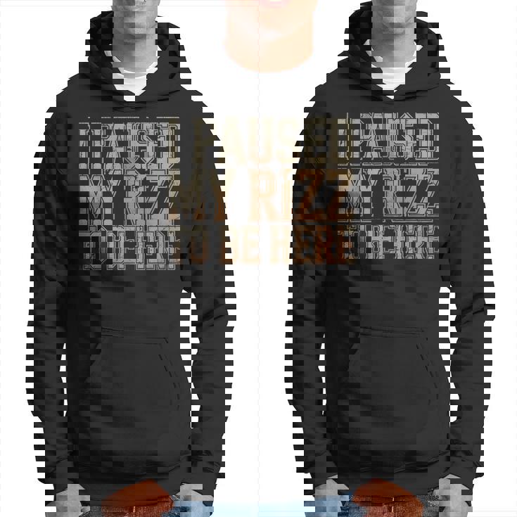 Rizz Paused 面白い ビデオゲーマー ギフト アンティーク調デザイン パーカー