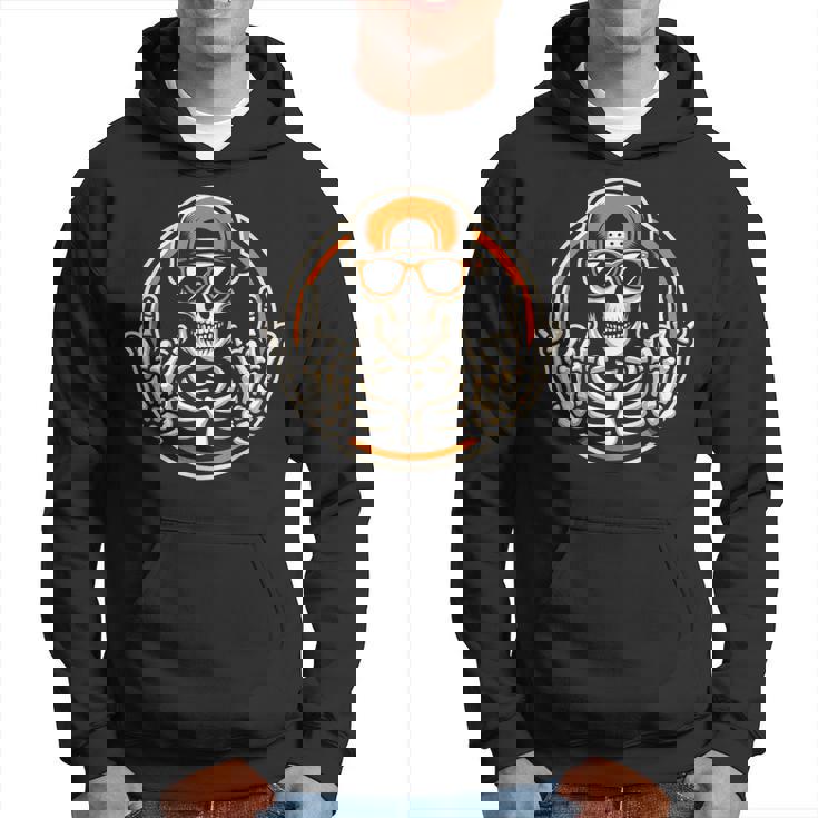 Rocker スケルトンキャップ スケーター 面白い ハロウィン パンクロック 男性 男の子 パーカー